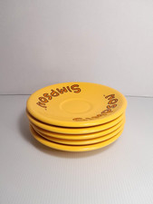 5x RARE 1997 Tropico Paris The Simpsons Plates Yellow 8