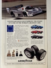 1992 Goodyear Racing Eagles Tire Print Ad Corvette Jaguar Dodge Stealth Ferrari picture