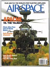 Smithsonian AIR & SPACE magazine August 2009 the Apache Chopper, Electric Plane picture