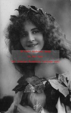 English Stage Actress? RPPC, Pretty Woman in Costume, Fashion, Davidson Bros picture