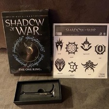 Middle-earth Shadow Of War The One Ring Gold Ring Shadow Of Mordor Gift Set Used picture
