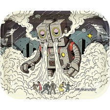 Pulsar Large Metal Rolling Tray | Attack of the Dope Bot | 13
