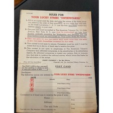1936 Lucky Strike Sweepstakes Booklets (2) Hit Parade & Map Promo w/ Envelope picture
