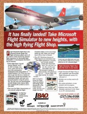 1995 Flight Simulator Flight Shop PC Original Advertisement / Retro Promo v1 picture