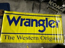 Wrangler “The Western Original” Banner – 3x6 ft Heavy Vinyl Sign with Grommets picture