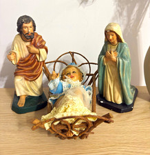 Vintage Nativity Scene Set – 12” – Mary, Joseph & Baby Jesus – 3 Pieces picture
