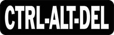 StickerTalk CTRL ALT DEL Vinyl Sticker, 10 inches x 3 inches picture