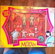 Mattel Disney Mulan Deluxe Warrior Training Set 5 Poseable 5