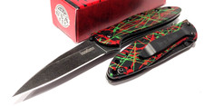 KERSHAW KS1660 Black Green Red Leek Speedsafe A/O Assisted Folding Pocket Knife picture