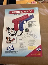 Original 1998 AD 11- 8”  Sf/x Recoil Gun Ice ARCADE  Video GAME FLYER picture