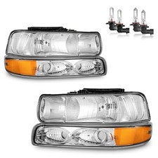 Headlights with High/Low Beam Bulbs for 1999-2002 Chevy Silverado picture