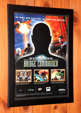 2002 Star Trek Bridge Commander Vintage Promo Small Poster / Ad Page Framed picture