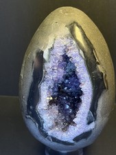 Brazilian Amethyst Egg 5 lb 1.1 oz Natural Crystal Gemstone Large Display Piece picture