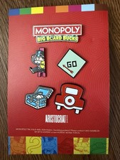 Aristocrat Gaming Monopoly Big Board Bucks Enamel Pin Set - Limited Edition -New picture