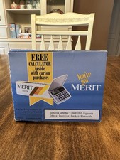 1994 Merit Empty Cigarette Carton Advertising Display Sealed Calculator Promo picture