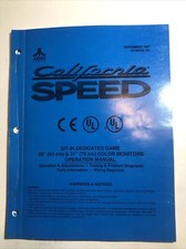 ATARI CALIFORNIA SPEED ARCADE MANUAL  picture