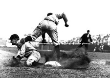  1909 Ty Cobb Slides 3rd Base PHOTO Detroit Tigers New York Highlanders, Yankees picture