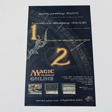 Magic The Gathering Online PC Game Promo Poster Rare WOTC 2000s Print Ad picture