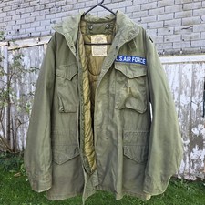 Vintage 1974 Vietnam US Air Force M-65 Heavy Jacket Men's Medium MILITARY USED picture