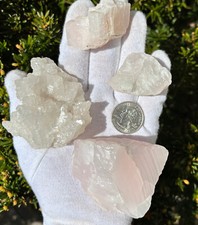 RARE 319g LOT REAL MANGANO MANGANOAN PINK CALCITE UV REACTIVE CLUSTER POINTS picture