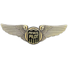 BL7-5 Private Pilot Wings pin Full size standard 3 inch great for Executive Jet picture