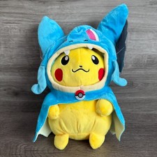 Pokemon Blue Gyarados Pikachu Poncho Costume Cosplay Plush NWOT picture