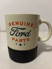 Ford “Genuine Ford PARTS” ceramic coffee mug Promotional With Tire Ships W/ Care picture
