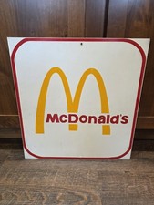 RARE 1960s Metal McDonald’s Sign - Unique White Back - Possible Hand-Painted  picture