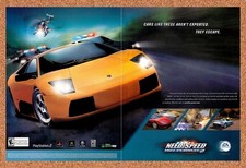 2002 Need For Speed Hot Pursuit 2 PC Original Advertisement / Retro Promo v1 picture