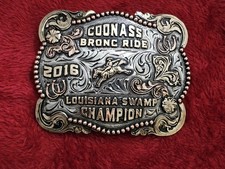 RODEO Coon Ass☆X~TREME☆2016☆Bronc Riding CHAMPION TROPHY BUCKLE☆Louisiana☆910 picture