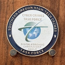 Southern Oregon Cyber Crimes Task Force Law Enforcement Challenge Coin  W#21 picture