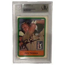 Jack Nicklaus Autographed 1981 Donruss #13 Golf Rookie Card - Beckett Encapsulat picture