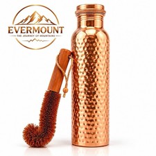34oz Pure Copper Water Bottle - Handmade Hammered Finish - Ayurvedic Health USA picture
