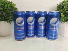 4 Cans NITRO Pepsi Draft Cola 13.65 oz Nitrogen Infused Soda UNOPENED 🔵⚪ READ picture