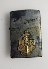 Zippo Lighter Bradford PA United States Navy Gold Anchor Emblem picture