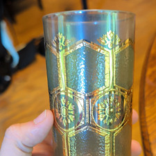 Vintage 1960s Cera Highball Glass designed by Ned Harris 24k Good Inlay picture