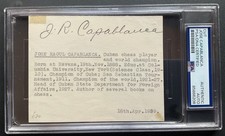 Jose Raul Capablanca Signed Card 1939 Autograph PSA/DNA Slabbed / Chess Player picture
