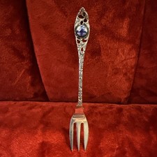 Vintage GEHA Holland Delft Blue Windmill Souvenir Fork - Gorham Fork Style picture