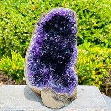 2.54LB Natural Amethyst geode quartz cluster crystal specimen Healing picture