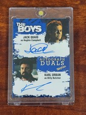 2025 SkyBox The Boys Jack Quaid Karl Urban Dual Autograph AD-UQ SSP Auto picture