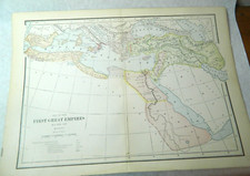First Great Empires and Ancient Egypt BC. 500 Double sided Map 10x14 inch. Sh1 picture
