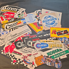 50+ Racing vintage automotive decal & sticker lot - Multicolor (1980) picture