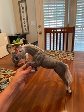 Vintage Nylint Jumping Dutch Warmblood in Dapple Grey Horse picture