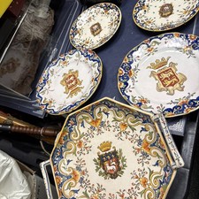 Antique 1890s Large Antique Collectible Plate France picture