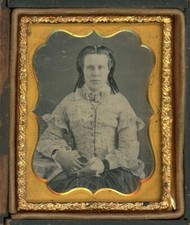 Pretty Young Woman Curls in Hair (1/9 Plate Daguerreotype) picture