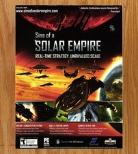 Sins of a Solar Empire PC RTS Space Battle- Video Game Print Ads Poster Art 2008 picture