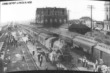 Lincoln Nebraska NE CB&Q Chicago Burlington Quincy Depot Real Photo RP Postcard picture