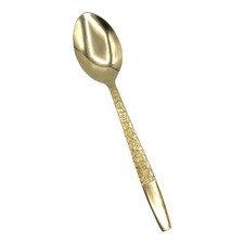 Vintage Marbella Stainless Present Gold Soup Spoon. 1992-1994. Korea. picture
