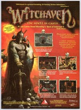 Witchaven - PC Fantasy Game - Vintage Original Print Ad/Poster Promo Art 1995 picture