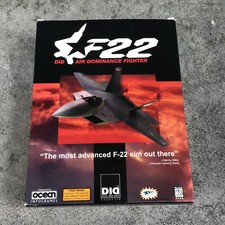 Big Box F22 DID Air Dominance Fighter Vintage PC Computer Game Flight Simulator picture